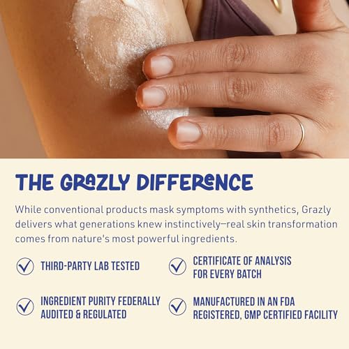 Grazly Whipped Bison Tallow Balm with Organic Vanilla - 2.5 oz, Pack of 1