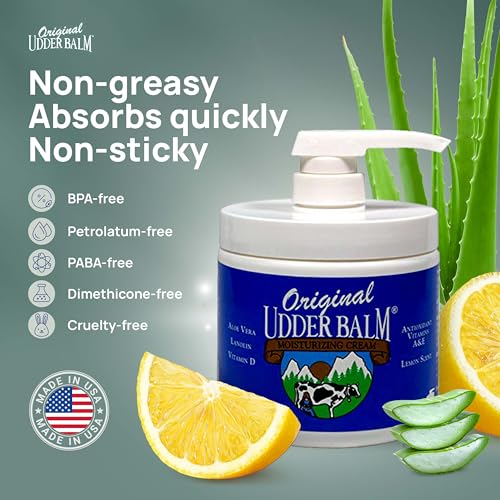 Extra Thick Udder Balm 16 oz Pump for Deep Moisture & Cracked Skin Relief