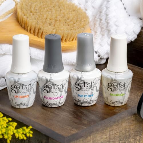 Gelish Fantastic Four Essentials Kit ? Long-Lasting, Chip-Free Shine, Durable Finish, Complete Professional Manicure System for Salon-Quality Nails at Home
