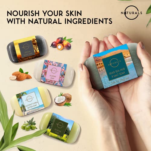 Natural Soap Bar Set - 10 Pack Gift for Women & Men, Exfoliating & Vegan
