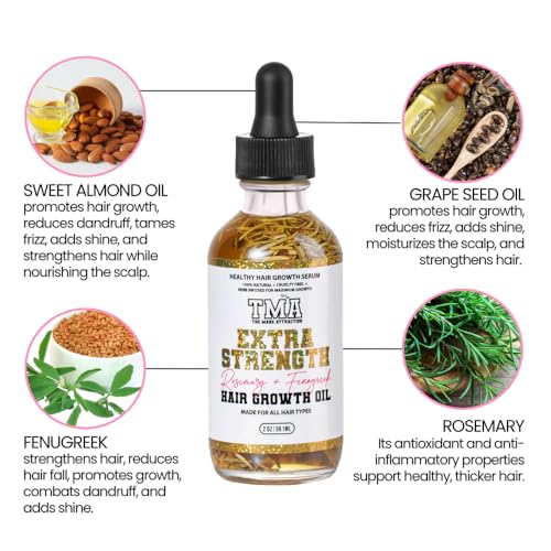Herbal Hair Growth Oil - Extra-Strength Nourishing Scalp Treatment 2 Fl Oz