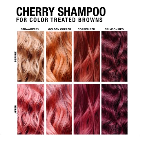 Cherry Color Depositing Shampoo for Faded Red Hair 8.5 Oz - Hydrating & Brightening