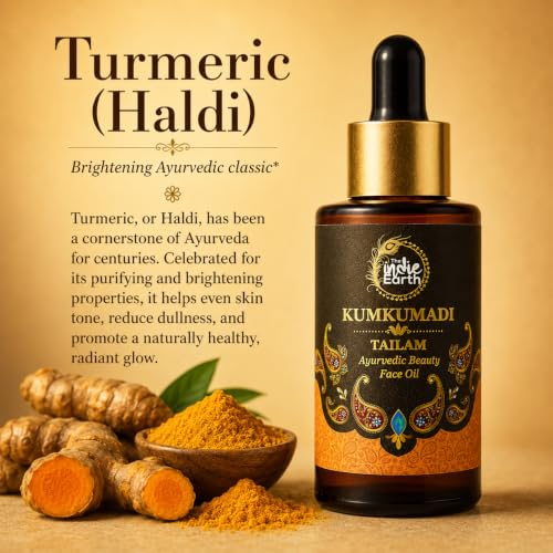 Kumkumadi Face Oil for Brightening & Anti-Aging - 30ml Ayurvedic Night Serum