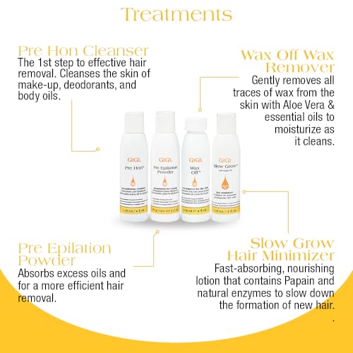 GiGi All Purpose Waxing Kit with Warmer - Student Starter Pack for Hair Removal