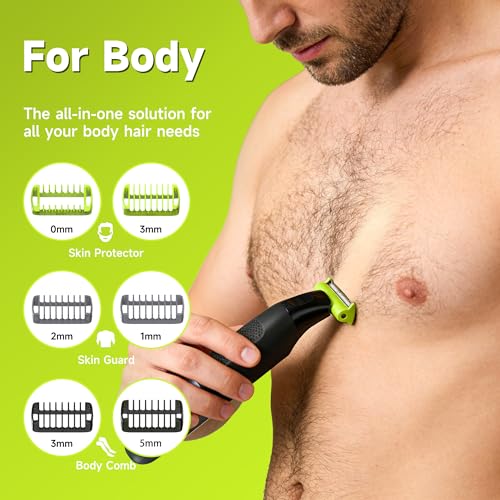 Men's Waterproof Body Hair Trimmer - Rechargeable, Skin-Friendly, Multi-Use