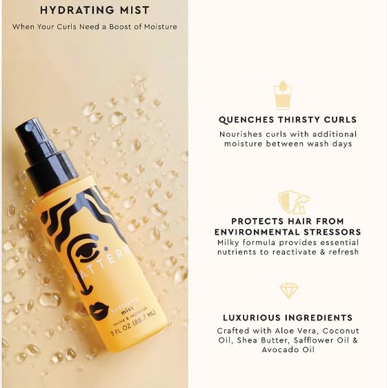 Mini Curl Styling Kit with Hydrating Mist, Gel & Cream for Coils & Curls