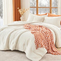 Oversized King Comforter Set Ivory - All-Season 3-Piece Bedding