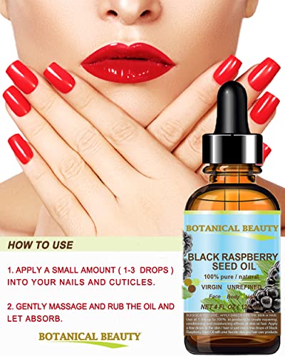 Black Raspberry Seed Oil - Pure Natural Cold Pressed Face, Skin, Hair, Lip & Nail Care (2 Fl Oz) - Undiluted Virgin Oil