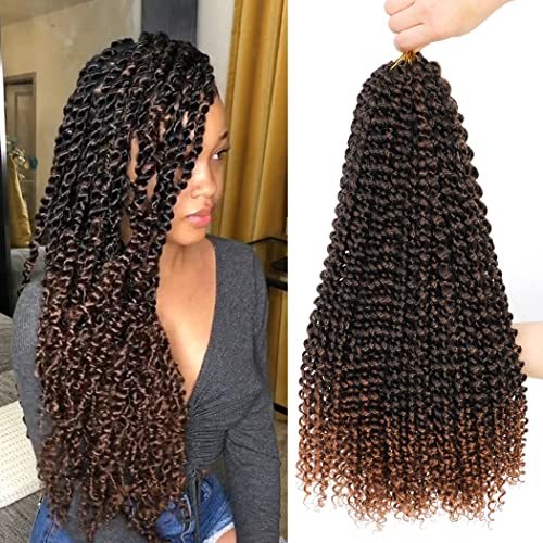 Dansama Passion Twist Water Wave Crochet Hair 18 Inch - Pack of 6, T1B/30