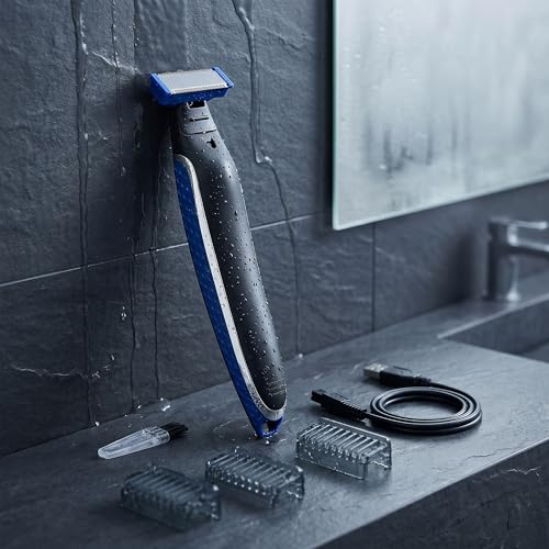 Rechargeable Men's Hair & Body Trimmer – Precision Grooming Kit with Edger & Shaver