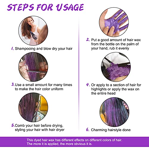 Kids Washable Temporary Hair Color Wax - 4 Colors, Halloween & Party Safe