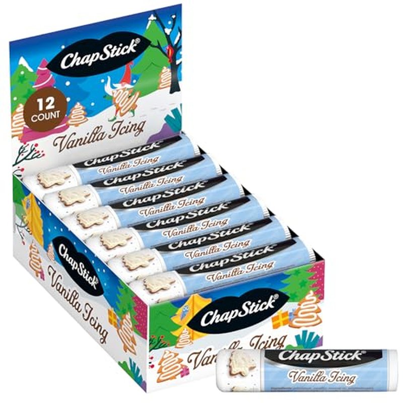ChapStick Lip Balm, Vanilla Icing, Variety 12-Pack ? Moisturizing Care, 0.15 Oz Each