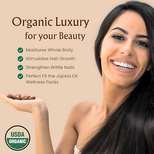 16 Fl Oz Organic Jojoba Oil - Cold Pressed, Unrefined Body & Hair Oil