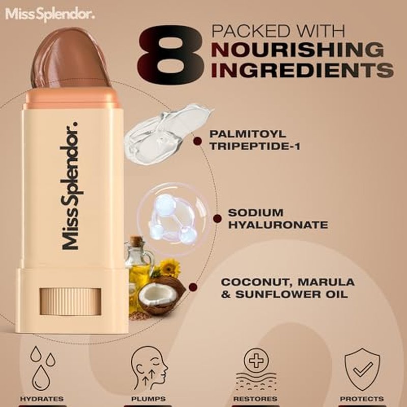 Beauty Balm Skin Tint 2 Pack? (Shade 3) Serum-Boosted Skin Tint Stick for Black Women, Hybrid Foundation & Skincare, Splendor Skin Tint, Sheer-to-Light Buildable Coverage