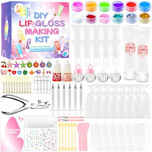 DIY Lip Gloss Making Kit with Keychain - Multicolor Variations