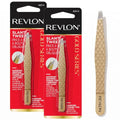 Revlon Gold Series Slanted Tip Tweezers Pack of 2 - Ultra-Sharp Facial & Eyebrow Grooming