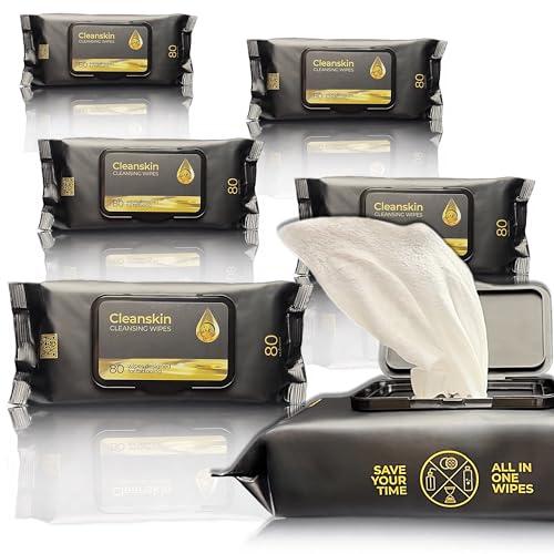 6 Pack Green Tattoo & Skin Cleansing Wipes - Unscented, Alcohol-Free, All-in-One Solution for Tattoos, PMU & Piercings