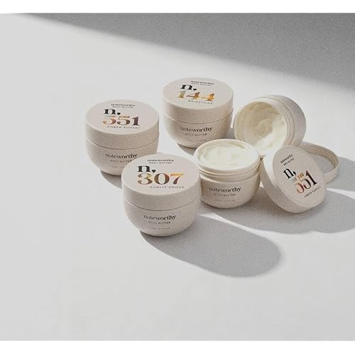 Noteworthy n,551 Amber Sunset Body Butter ? Lily of the Valley, Cedarwood & Amber | Ultra-Rich Hydrating Body Cream for Soft, Silky Skin | Luxurious Fast-Absorbing Moisturizer
