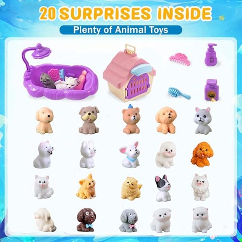 Bath Bombs for Kids with Surprise Inside for Girls Boys Toddlers, 20 Pack Organic Kids Bath Bombs with Surprise Inside, Kids Safe Handmade Bubble Bath Fizzies, Ideal Birthday Christmas Gift Set