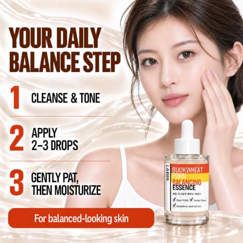 Korean Vegan PDRN Face Serum with Buckwheat - Hydrating Skin Care for Brightness
