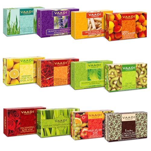 Herbal Aromatherapy Soap Set - Natural Anti-Aging & Deep Cleansing - 12 Pack 75g