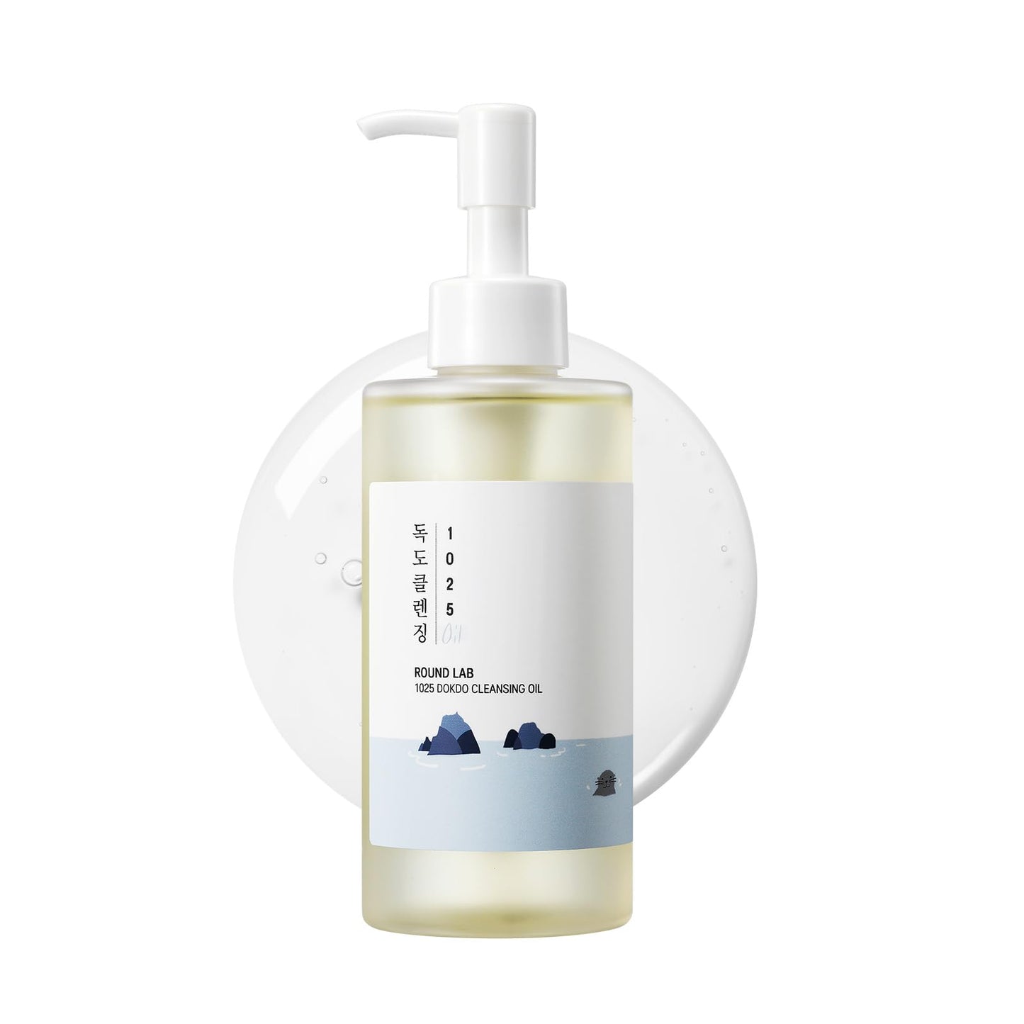 ROUND LAB 1025 Dokdo Cleansing Oil 6.76 Fl Oz, Facial Oil Cleanser for Face, Deep Pore Cleansing, Makeup Blackhead Impurities Remover, Easy to Wash Off No Oily Residue, Korean Skin Care
