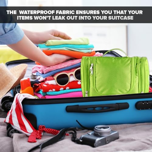 Bago Travel Toiletry Bag for Women and Men - Large Waterproof Hanging Large Toiletry Bag for Bathroom and Travel Bag for Toiletries Organizer -Makeup Bag (Blue)