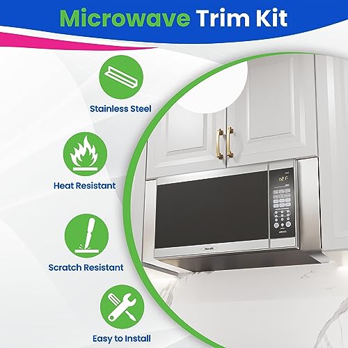 15.75”H x 10.75”D x 2.95”W Stainless Steel Microwave Trim Kit - Universal Fit