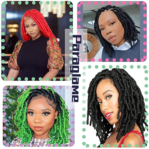 8 Inch Faux Locs Crochet Hair - Soft Locs for Kids & Women, 6 Packs, Variation of 8 Inch (Pack of 6) / 1B Soft Locs