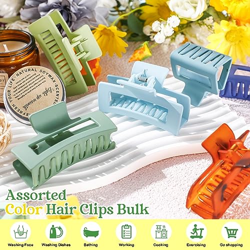 56 Pack Hair Claw Clips for Women & Girls - Colorful Non-Slip Hair Accessories