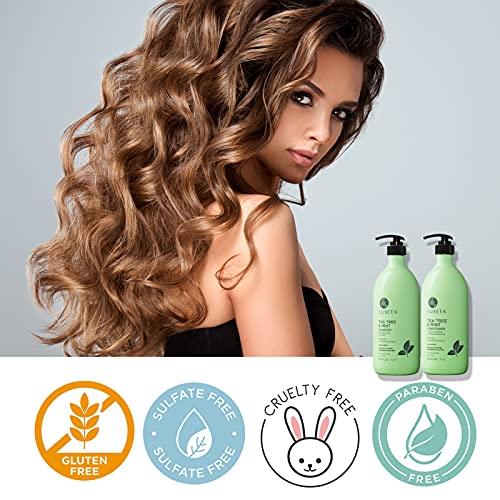 Luseta Tea Tree and Mint Shampoo for All Hair Types - Nourishing 33.8 Oz