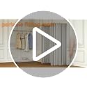Portable U-Shaped Changing Room Divider for Boutique Privacy - Gray Linen