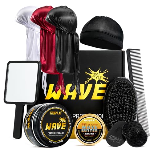 Goiple Men Wave Pomade - Strong Hold Hair Cream for Waves, Shine & Moisture