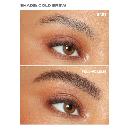 Morphe Brow Tease Eyebrow Gel Mousse - Volumizing Brow Gel to Tint, Thicken & Shape with 100% Natural Bamboo Fibers - Enriched with Conditioning Coffee Seed Oil - ColdBrew (0.16 fl oz)