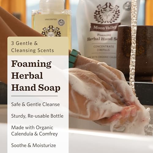 Herbal Foaming Hand Soap 3-Pack - Mint Lavender Lemon Rosemary Grapefruit Thyme