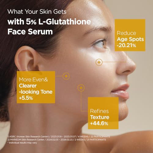PURCELL 5% L-Glutathione Face Serum with TXA - 1.85 Fl Oz / 55 ml - Brightening & Skin Tone