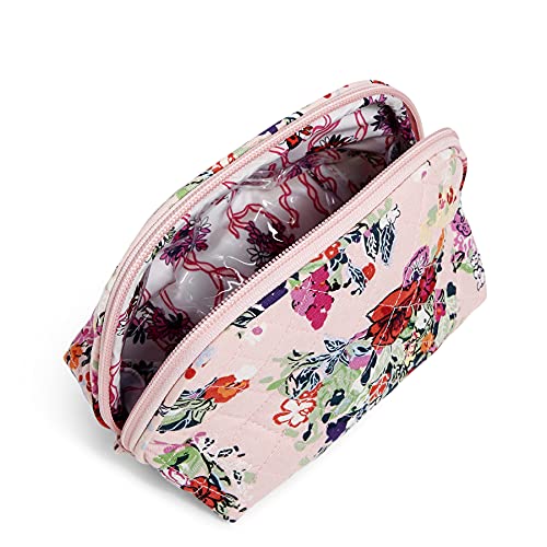 Cotton Clamshell Cosmetic Makeup Organizer Bag