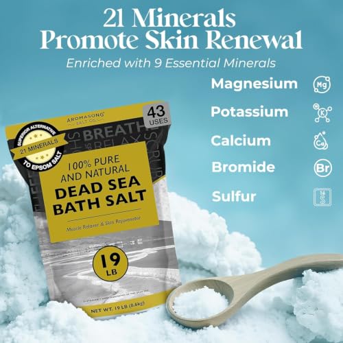 Dead Sea Bath Salt 80 Ounce Pack - Natural Mineral Salt for Soaking & Skin Care