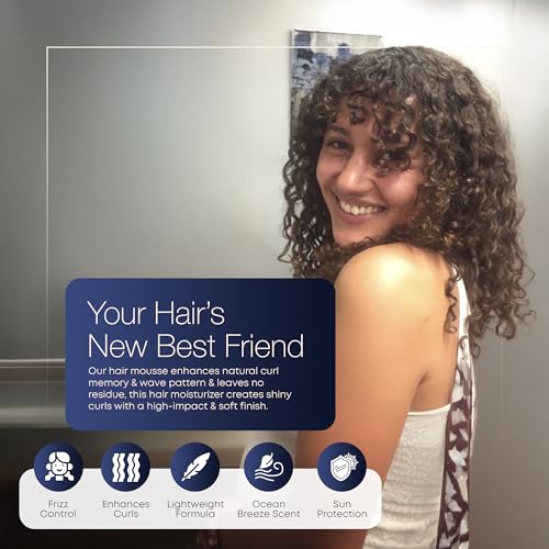 Light Hold Hair Foam Mousse for Fine & Straight Hair - 16 Fl Oz Refill - Volume & Frizz Control