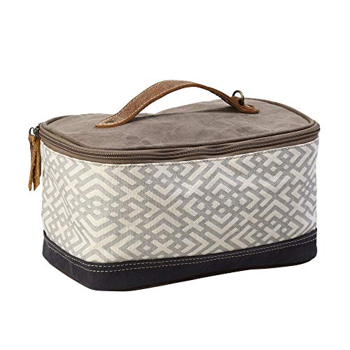 Canvas Toiletry Bag - Travel Shaving Kit with Boho Style, Small Organizer
