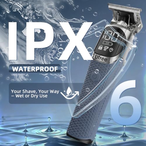 Blue 6-in-1 Men's Beard Trimmer & Electric Shaver Set - Hair Nose & Body Grooming