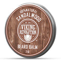 Viking Revolution Sandalwood Beard Balm - Beard Butter with Argan Oil, Beard Softener for Men with Jojoba Oil - Beard Moisturizer for Men with Beeswax - Beard Wax for Men (2oz, 1 Pack)