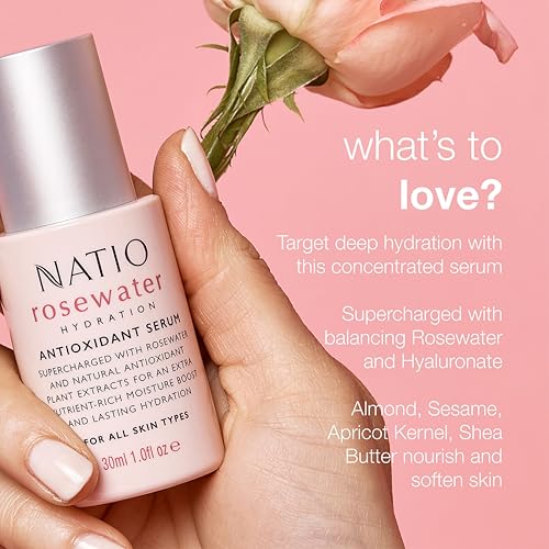 Rosewater Antioxidant Serum by Natio for Women - 1 oz Serum