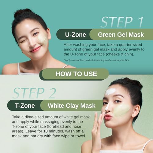 «³«³«Á«³«¹«á COCOCHI AG Ultimate 2in1 Clay and Gel Cream Mask, Clay Mask for Face, Rejuvenating Green Tea Mask, Japanese Hydrating Face Mask Skincare with Swappable Container
