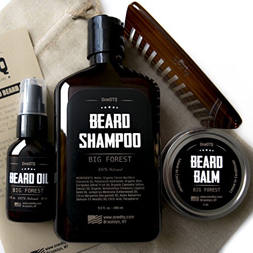 Natural Beard Growth Shampoo - Organic Facial Hair Wash for Men 9oz