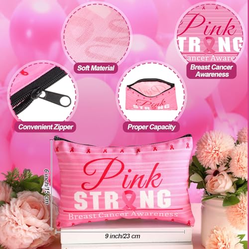 Breast Cancer Awareness Gift Set with Makeup Bags Socks Notepad Keychain - Pink Ribbon Theme - Variation of THIS listing