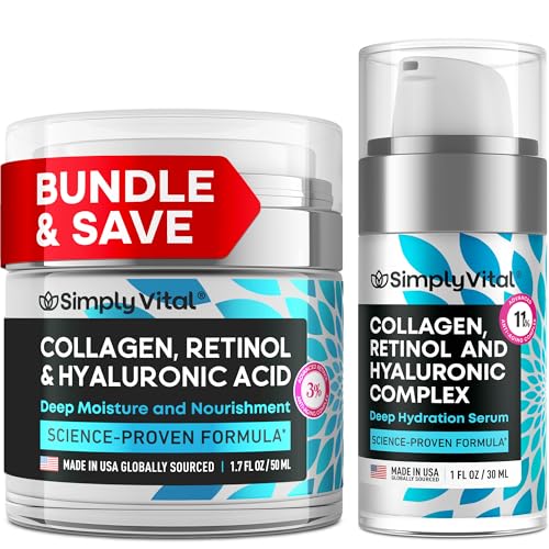 Collagen Retinol & Hyaluronic Acid Face & Neck Serum + Moisturizer Set