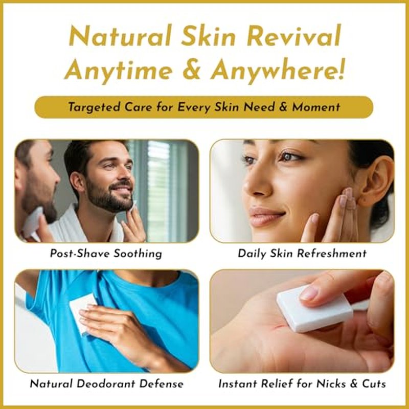 100% Pure Alum Block ? Potassium Alum Crystal Stone | Natural, Unscented Deodorant & Aftershave | Soothes Razor Burn, Stops Bleeding, Non-Staining, Alcohol-Free