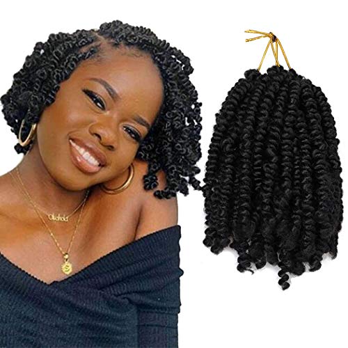 Dorsanee 6 Inch Short Bob Spring Twist Crochet Hair 6 Packs - 1B#