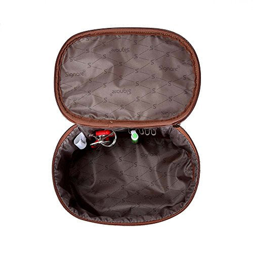 Signare Tapestry Toiletry Bag Makeup Organizer bag for Women with with William Morris Golden Lily Design (TOIL-GLILY)